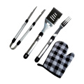 4 PCS Stainless Steel BBQ Tools Utensil Set